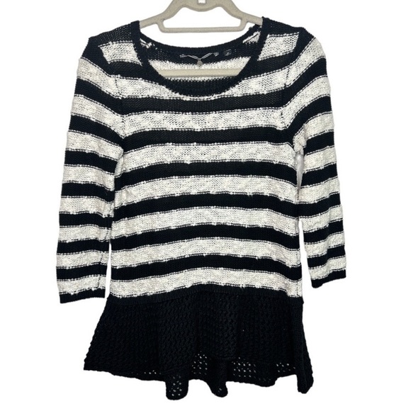 ANTHROPOLOGIE  Knitted & Knotted Peplum Knit Sweater Size XS - Picture 2 of 4